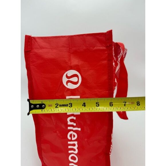 Lululemon‎ Athletica Reusable Durable Tote Bag Red/White - Picture 5 of 6
